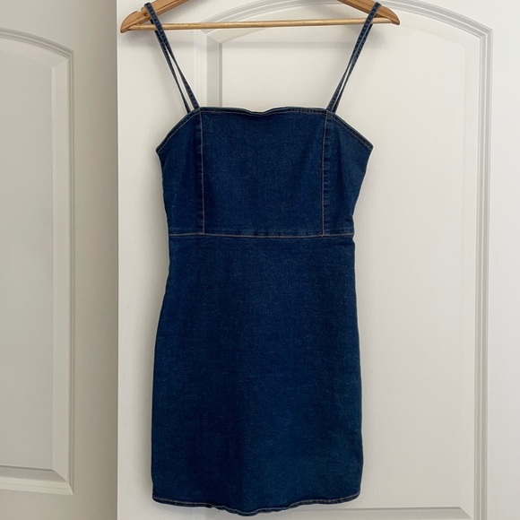 pull and bear denim dress Megspillane on LTK